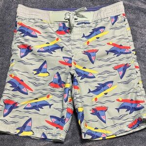 Cat & Jack Colorful Shark Swim Trunks